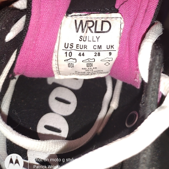 World Boobies ' Sully ' Black Canvass Sneakers, Sz. 10-US, 44-EU - Picture 4 of 9